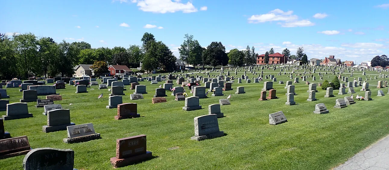 headstone view
